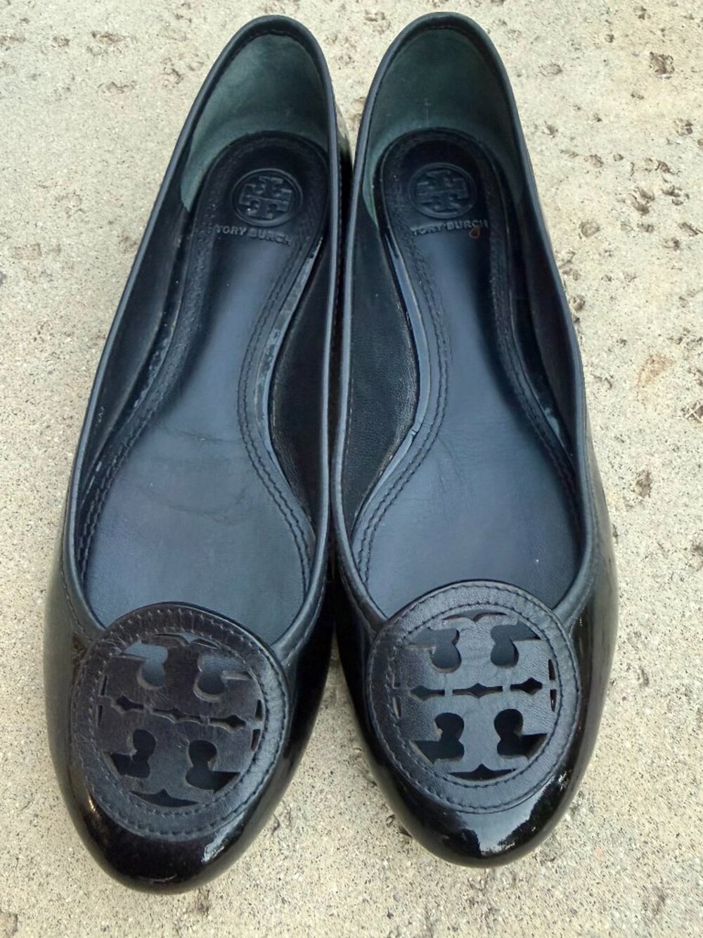Tory Burch - Black patent leather flats size 7-1/2 M